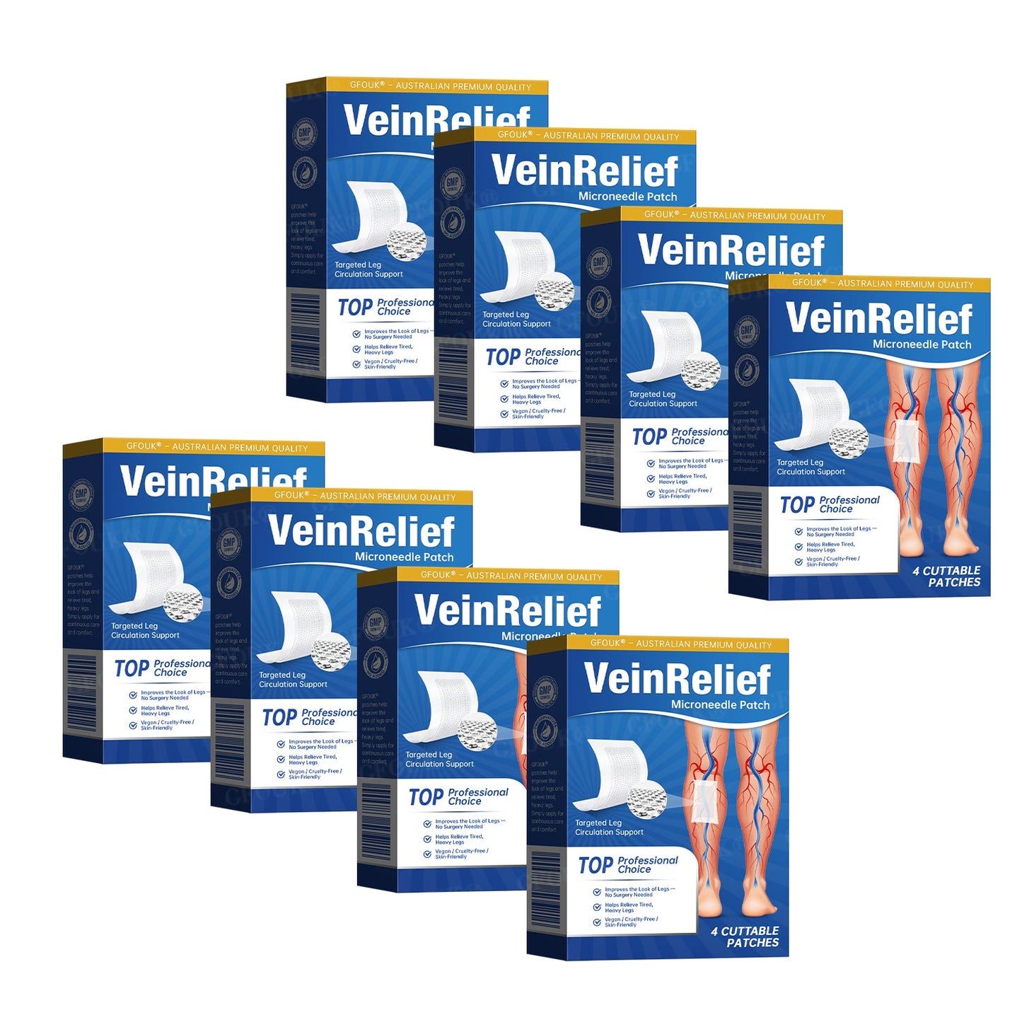 ✅GFOUK® VeinRelief Microneedle Patch ⚡Instant Relief