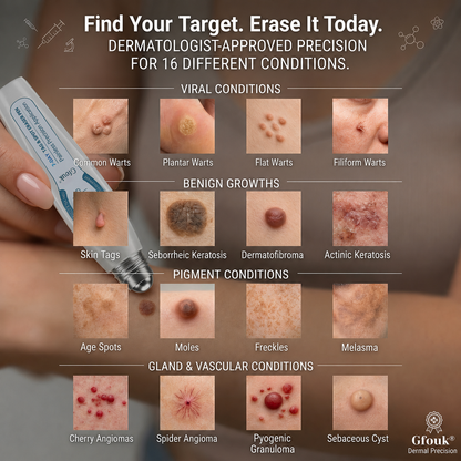 𝐎𝐟𝐟𝐢𝐜𝐢𝐚𝐥 𝐁𝐫𝐚𝐧𝐝 𝐒𝐭𝐨𝐫𝐞 |✒️GFOUK® Fast-Acting Wart Remover Care Pen | Targets Warts, Skin Tags & Rough Bumps(Zero Pain, Zero Scars Rollerball)