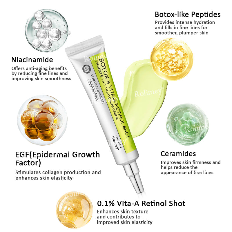 ➡💙💙👨‍⚕️Rolimey®  Vita-A Retinol Shot Wrinkle-Lift Tightening cream