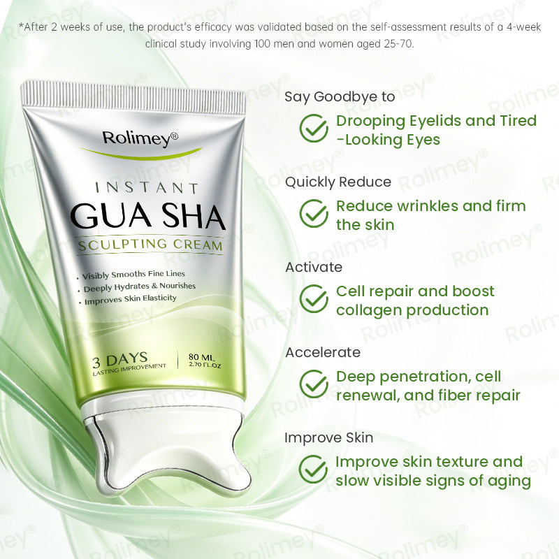 🌿🌱Rolimey® Instant Gua Sha Sculpting Cream (💆‍♀️ Massage, Sculpt & Visibly Lift — From the First Use ⚡)
