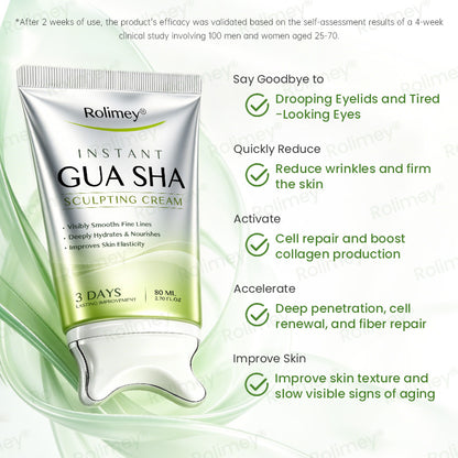 🌿🌱Rolimey® Instant Gua Sha Sculpting Cream (💆‍♀️ Massage, Sculpt & Visibly Lift — From the First Use ⚡)