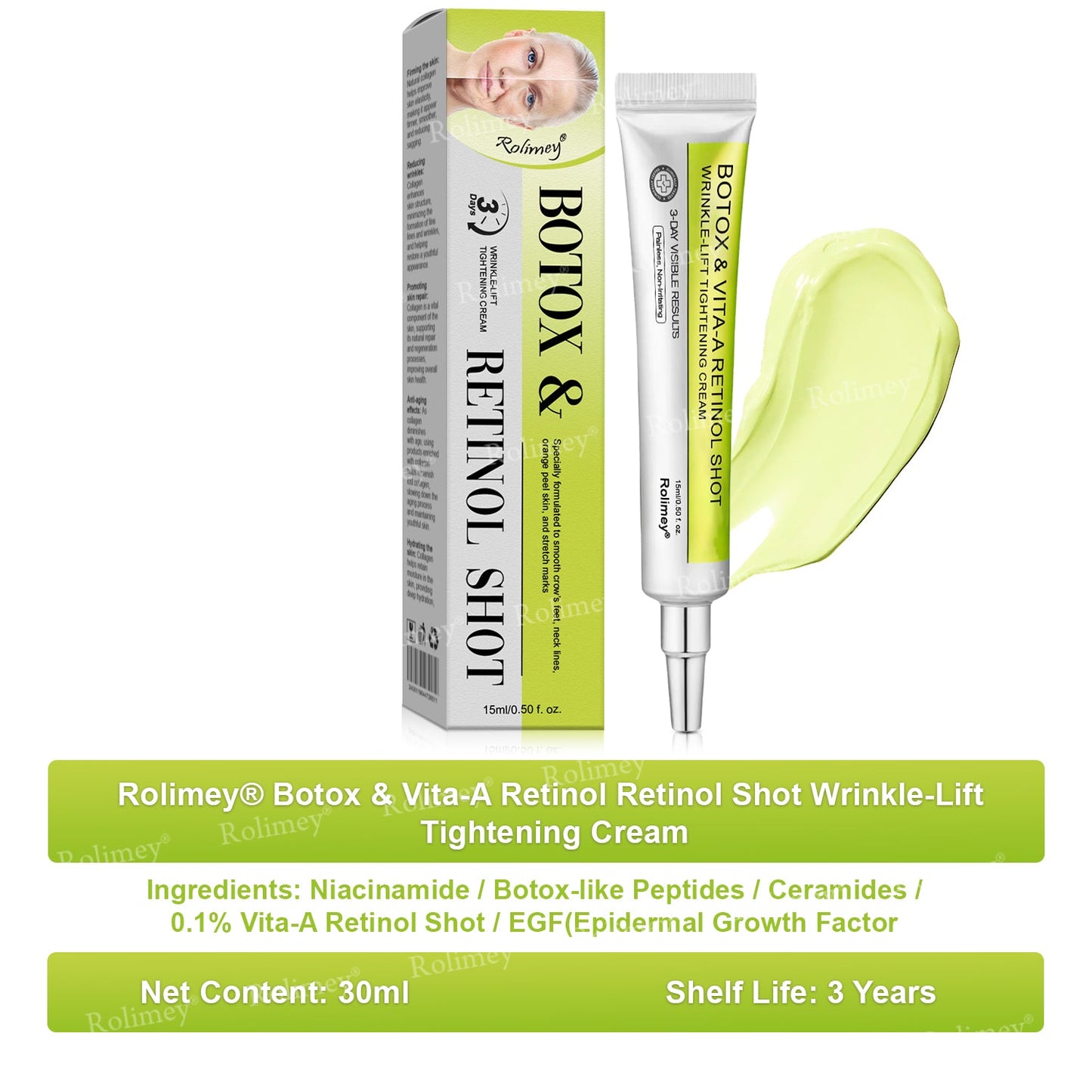 ➡💙💙👨‍⚕️Rolimey®  Vita-A Retinol Shot Wrinkle-Lift Tightening cream