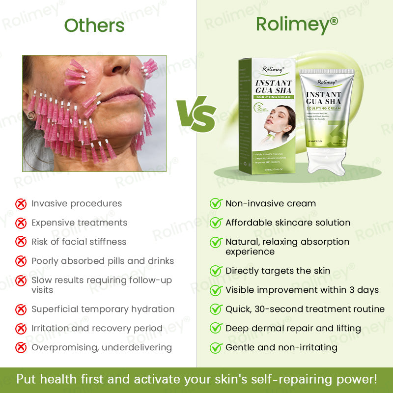 🧶Rolimey® Instant Gua Sha Sculpting Cream(👩‍⚕️Massage, Sculpt & Visibly Lift — From the First Use ⚡)