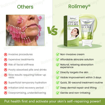 🧶Rolimey® Instant Gua Sha Sculpting Cream(👩‍⚕️Massage, Sculpt & Visibly Lift — From the First Use ⚡)