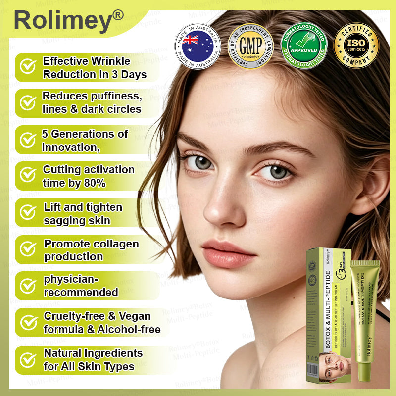 🥇💛Rolimey® Multi-Peptide Retinol Shot Age-Reset Wrinkle-Lift Cream