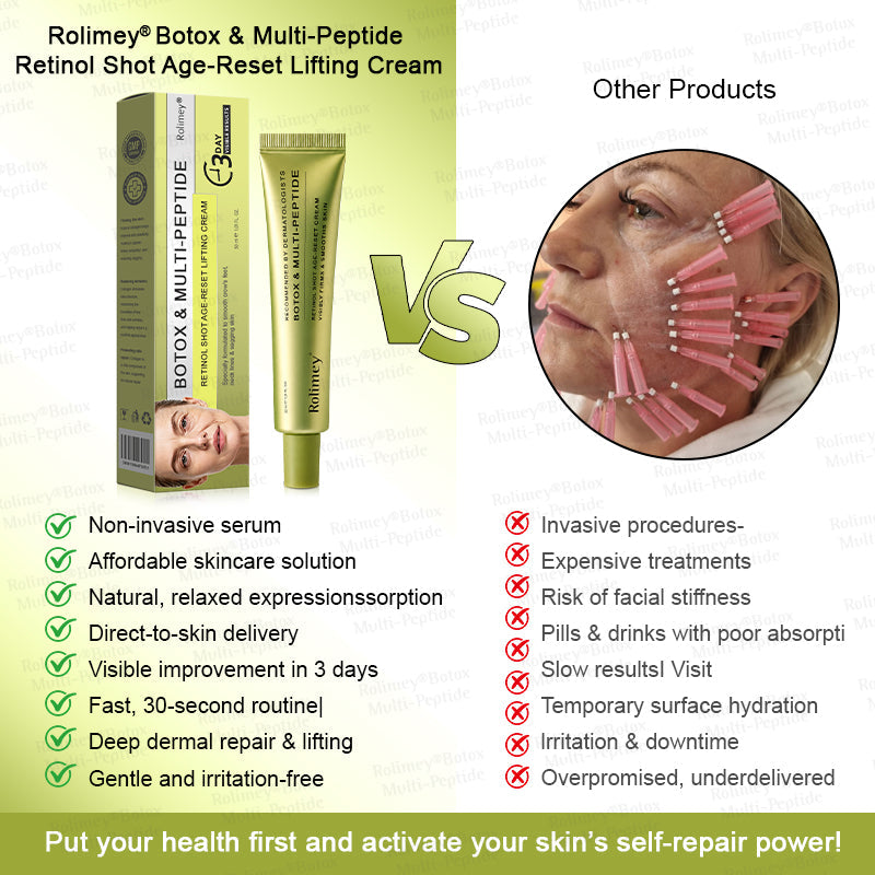 🥇💛Rolimey® Multi-Peptide Retinol Shot Age-Reset Wrinkle-Lift Cream