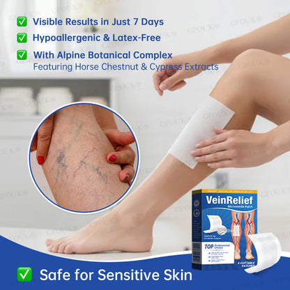 ✅GFOUK® VeinRelief Microneedle Patch ⚡Instant Relief