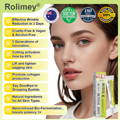 ➡💙💙👨‍⚕️Rolimey®  Vita-A Retinol Shot Wrinkle-Lift Tightening cream
