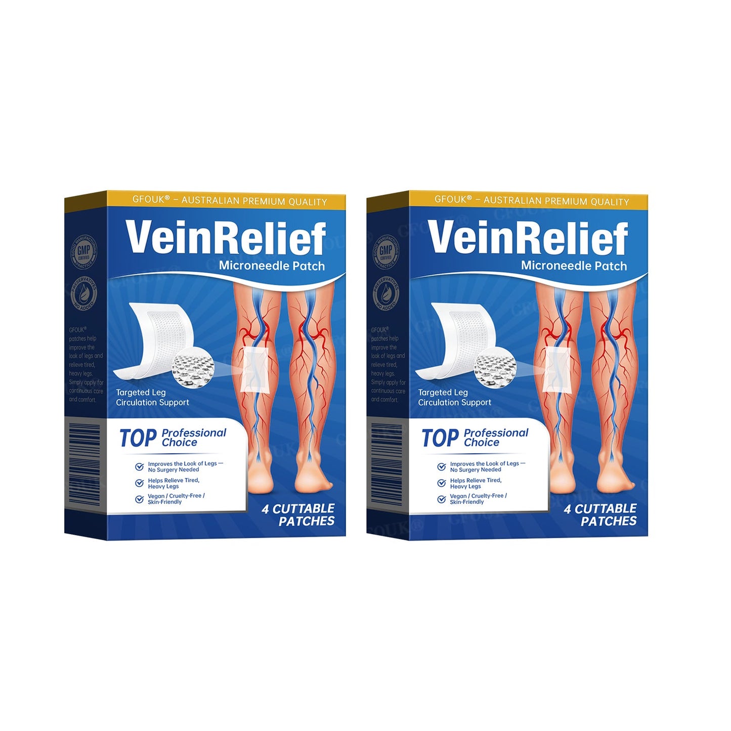 ✅GFOUK® VeinRelief Microneedle Patch ⚡Instant Relief