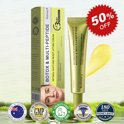 🥇💛Rolimey® Multi-Peptide Retinol Shot Age-Reset Wrinkle-Lift Cream
