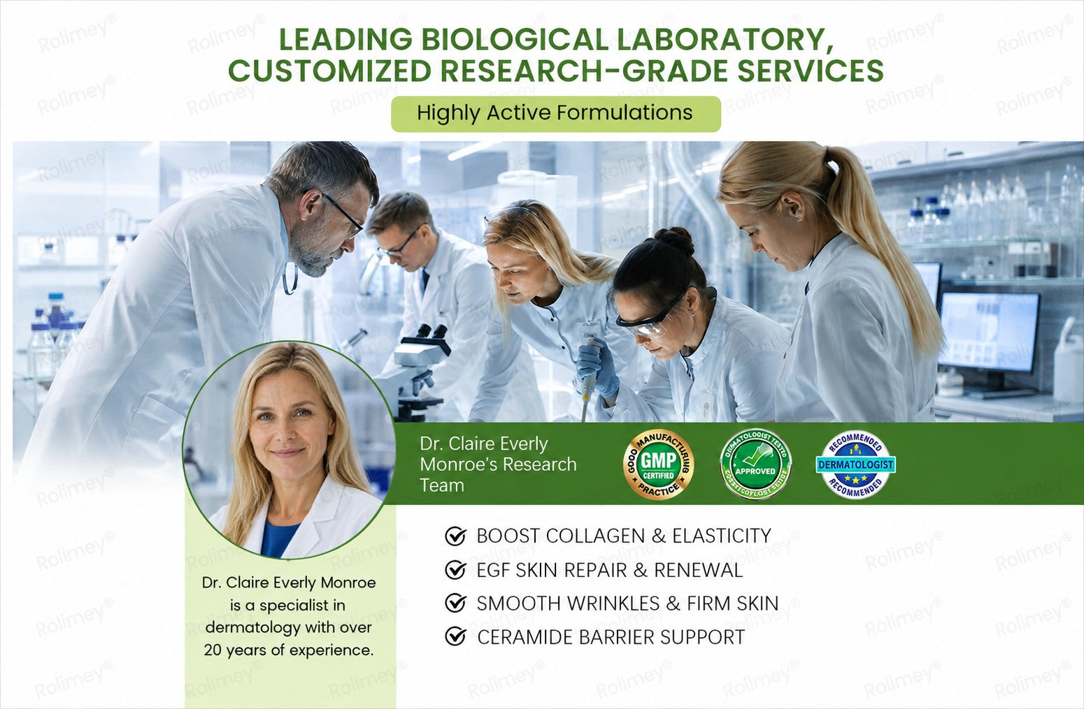 Dermatology laboratory formulation support